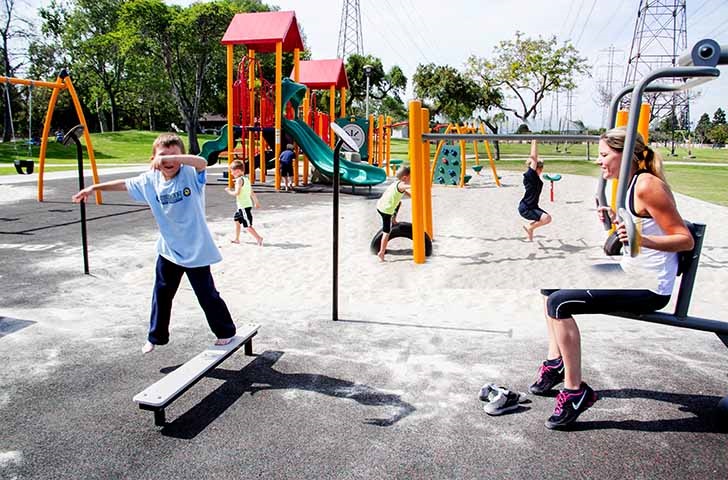 Rynerson Park outdoor fitness equipment