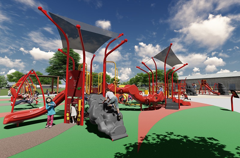 BISCAILUZ PARK Tot Lot rendering 2024