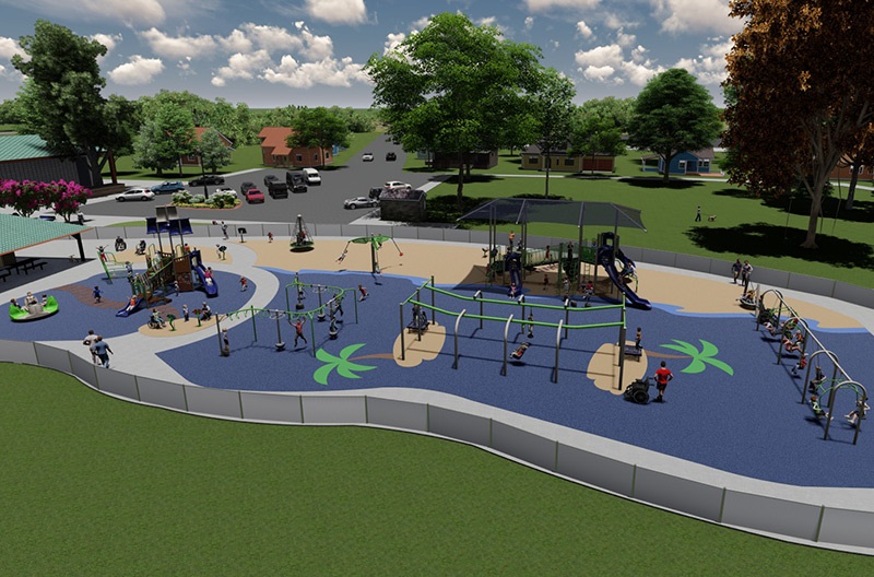 Boyarv Park Rendering 2024 Tot Lot and School Age playgrounds